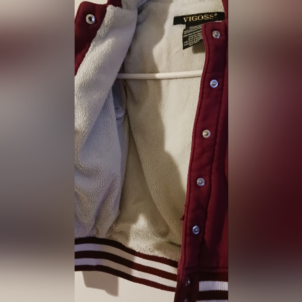 VIGOSS Girls Sz. 7 Letterman Style Jacket w Birds - Picture 7 of 10